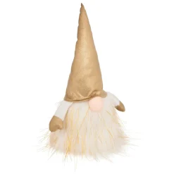 Lutin lumineux à piles (H40 cm) Rémi et bonnet Doré