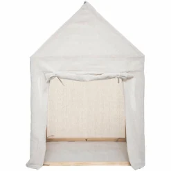 Maison enfant bois et tissu (H116 cm) Safari Beige