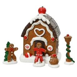 Maisonnette en Pain d'épices (H12 cm) et Bonhommes gourmands