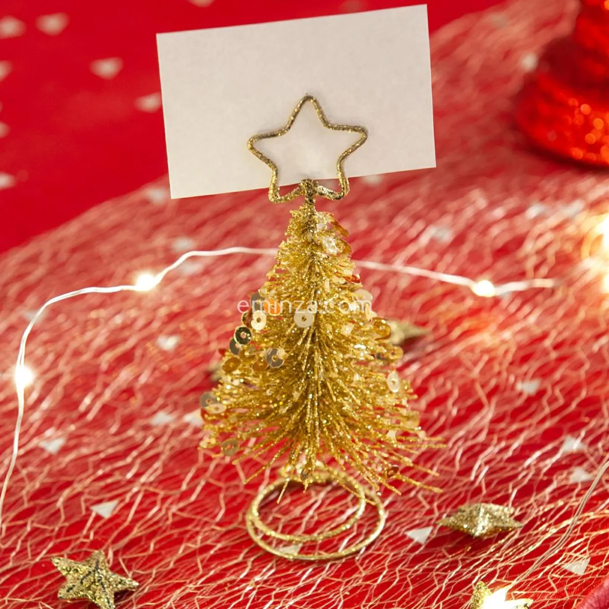 Marque place (H10 cm) Sapin Or