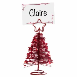 Marque place (H10 cm) Sapin Rouge
