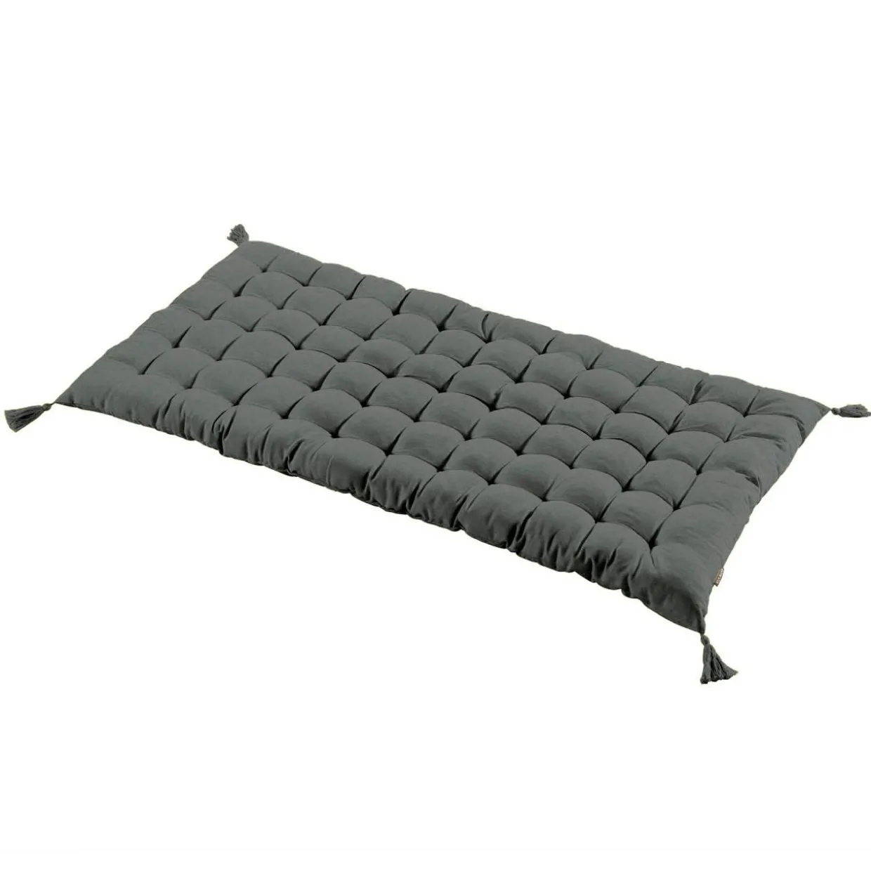 Matelas de sol coton (120 x 60 cm) Pixel Gris anthracite