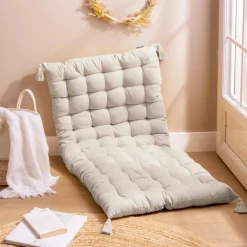 Matelas de sol coton (120 x 60 cm) Pixel Beige