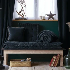 Matelas de sol velours de coton (60 x 120 cm) Victor Bleu nuit