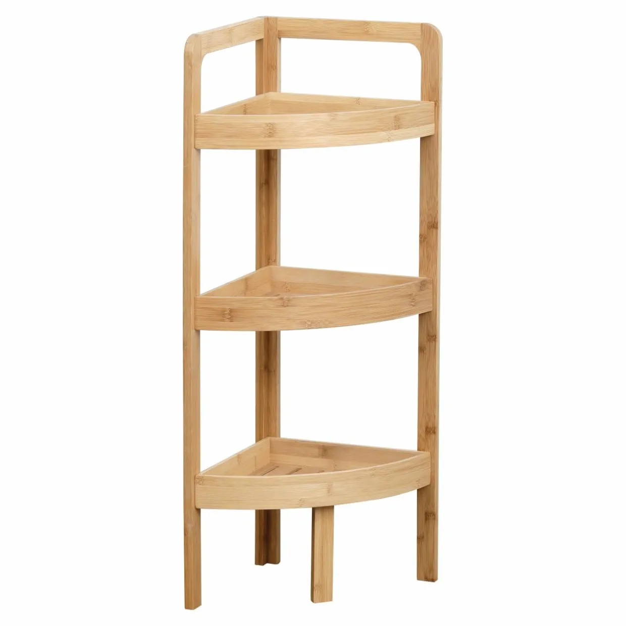 Meuble d'angle 3 étagères (H85 cm) Anako Naturel