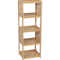 Meuble de rangement bambou 5 étagères (H108 cm) Trinidad Naturel
