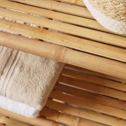 Meuble de rangement pliable en bambou 3 étagères (56 x H90 cm) Hanoï