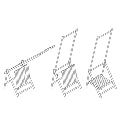 Meuble portant pliable avec penderie en bambou (H176 cm) Hanoï