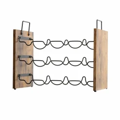 Meuble range-bouteilles industriel 12 emplacements (H40 cm) Lucas Noir