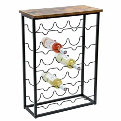 Meuble range-bouteilles industriel 20 emplacements (H74 cm) Victor Noir