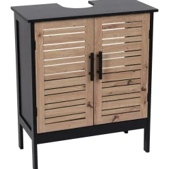 Meuble sous lavabo (60 x H70 cm) Bergen Noir