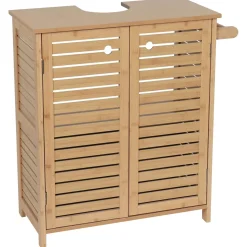 Meuble sous lavabo avec porte-serviette (67 x H70 cm) Trinidad Naturel