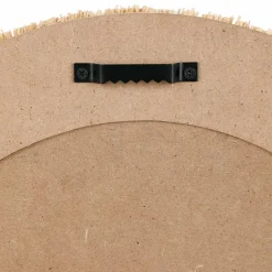 Miroir mural en fibres naturelles (H50 cm) Ovale Bohème Beige