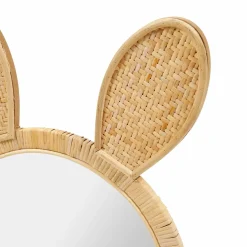 Miroir mural en rotin (H43 cm) Petit Lapin