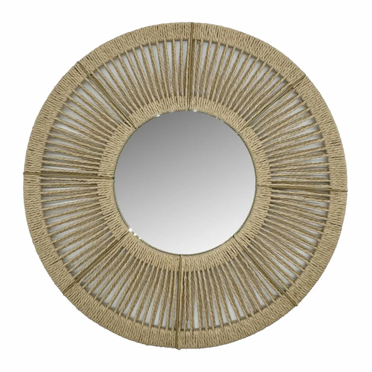 Miroir mural rond en corde (D60 cm) Suva Naturel