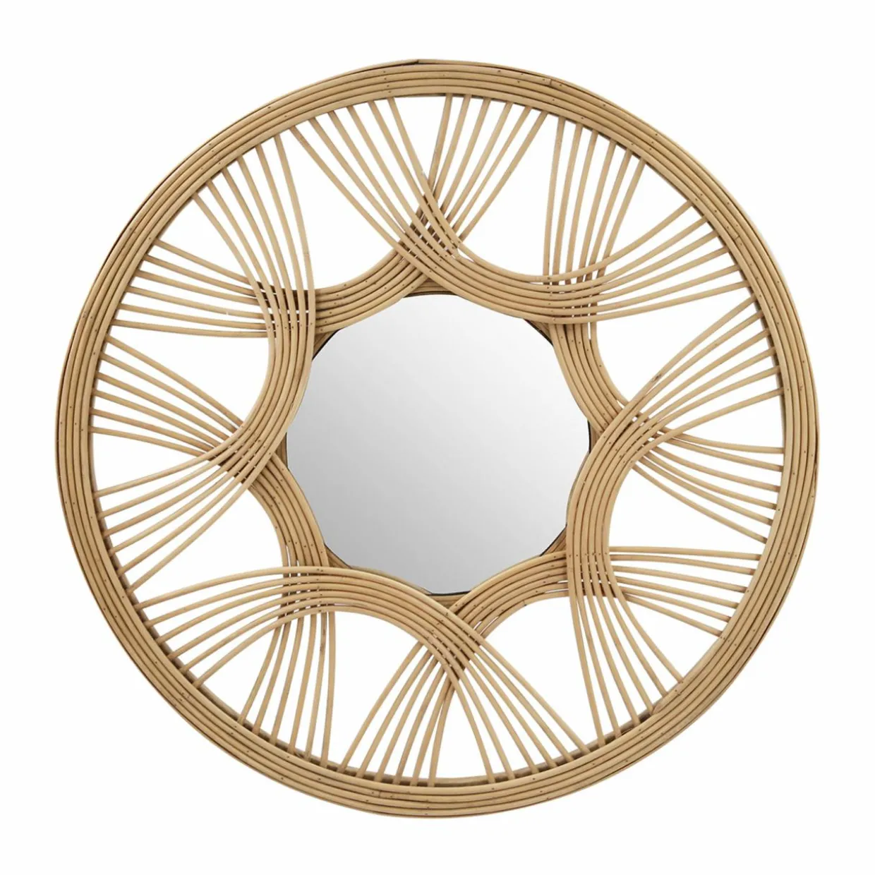 Miroir mural rotin rond (D45 cm) Honiara Naturel