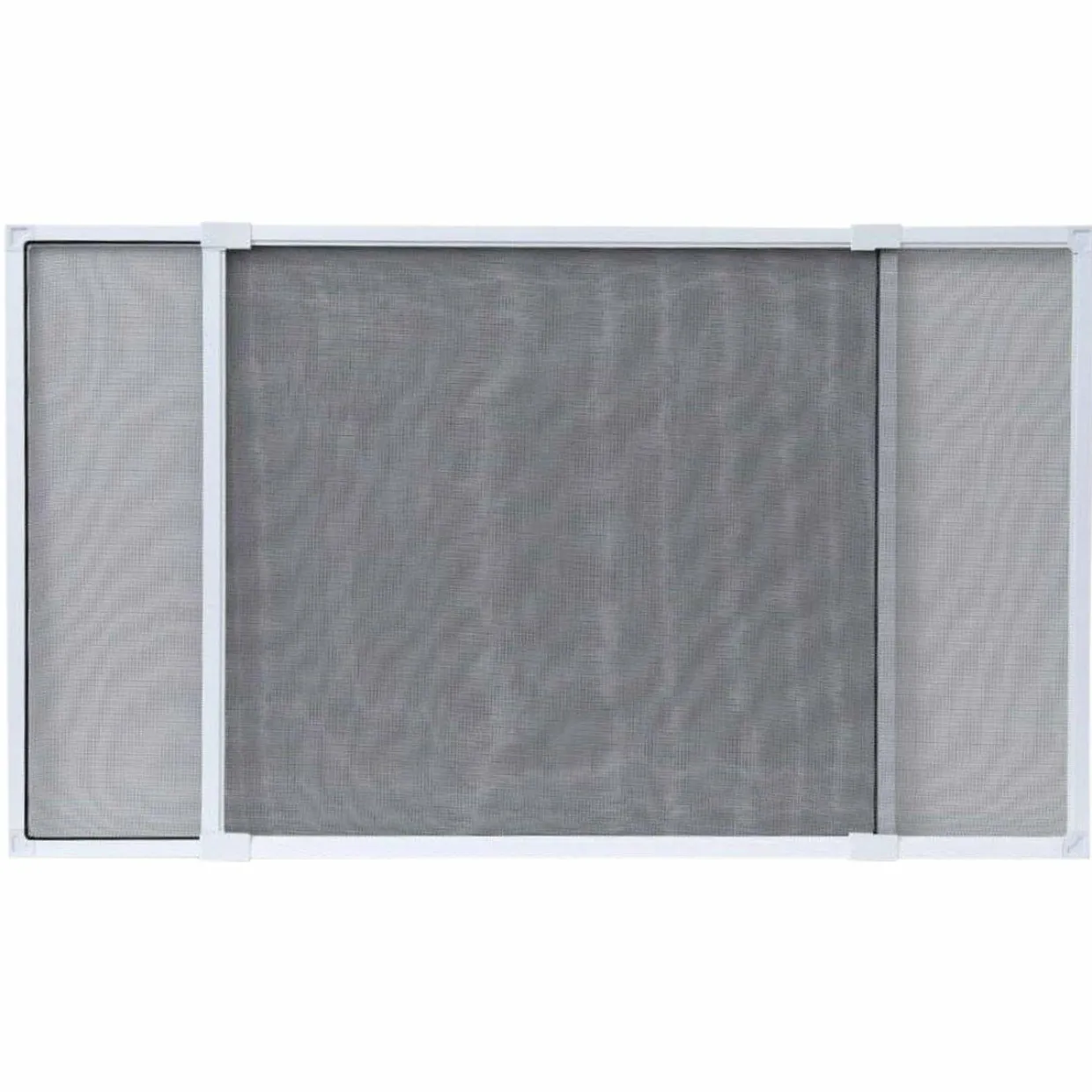 Moustiquaire fenêtre cadre extensible (H50 x L 70 / 130 cm) Blanc et gris