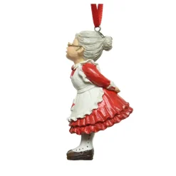 Mère Noël à suspendre (H10 cm) Christmas Rouge et blanc