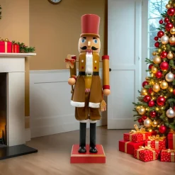 Musicien Casse-noisette (H154 cm) musical et animé Cookie Marron