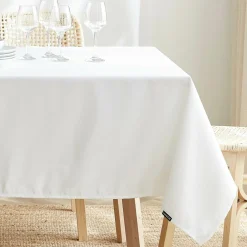 Nappe carrée anti tache (100 x 100 cm) Elise Blanche