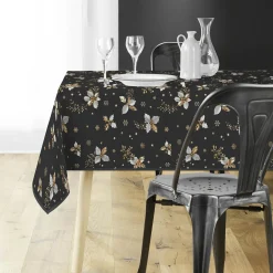 Nappe de Noël rectangulaire (150 x 300 cm) Guido Gris anthracite