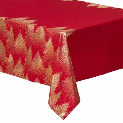 Nappe de Noël rectangulaire (140 x 360 cm) Sapin Rouge