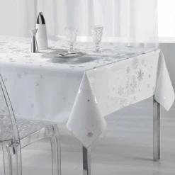Nappe de Noël rectangulaire (150 x 300 cm) Constellation Blanc