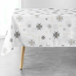 Nappe de Noël rectangulaire (150 x 240 cm) Enchanté Blanc