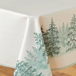 Nappe de Noël rectangulaire (150 x 240 cm) Christmas Ecru