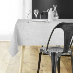 Nappe de Noël rectangulaire (140 x 240 cm) Strass Argent