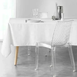 Nappe de Noël rectangulaire (140 x 240 cm) Etoiles Blanc