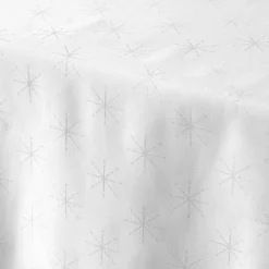 Nappe de Noël rectangulaire (140 x 240 cm) Etoiles Blanc