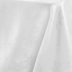 Nappe de Noël rectangulaire (140 x 240 cm) Flocon d'hiver Blanc