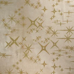 Nappe de Noël rectangulaire (360 x 140 cm) Étoiles Célestes Beige et doré