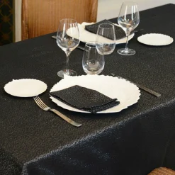 Nappe de Noël rectangulaire (150 x 240 cm) Etincelle Noir