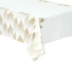 Nappe de Noël rectangulaire (140 x 240 cm) Sapin Or