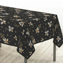 Nappe de Noël rectangulaire (150 x 240 cm) Guido Gris anthracite