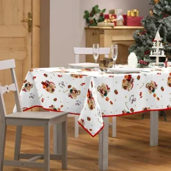 Nappe de Noël rectangulaire anti tache (150 x 240 cm) Oursons
