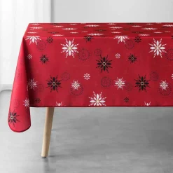 Nappe de Noël rectangulaire (150 x 240 cm) Enchanté Rouge