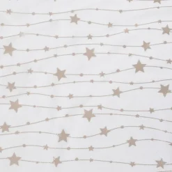 Nappe de Noël rectangulaire (140 x 360 cm) Pluie d'étoiles Blanche