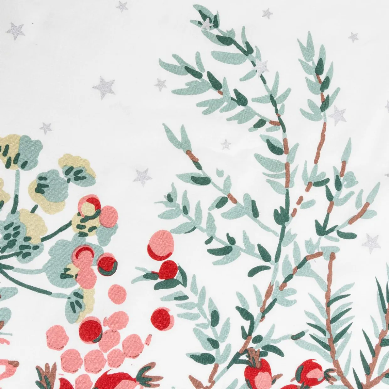 Nappe de Noël rectangulaire (360 x 140 cm) Noël Nature Blanc