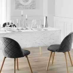 Nappe de Noël rectangulaire (140 x 240 cm) Astrelia Blanc et argent