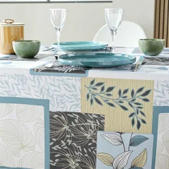 Nappe rectangulaire anti tache (150 x 240 cm) Faya Vert sauge