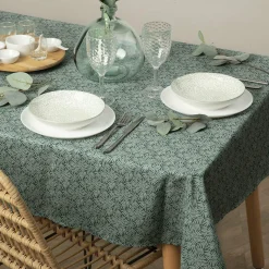 Nappe rectangulaire anti tache (150 x 300 cm) Thais Verte