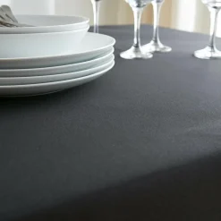 Nappe rectangulaire anti tache (140 x 300 cm) Elise Noire