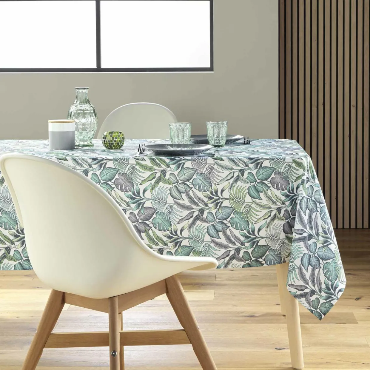 Nappe rectangulaire anti tache (145 x 240 cm) Stylis Verte