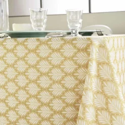Nappe rectangulaire anti tache (145 x 240 cm) Davia Jaune ocre