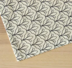 Nappe rectangulaire coton enduit (150 x 250 cm) Clara Grise