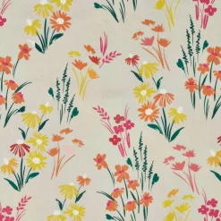 Nappe rectangulaire coton enduit (150 x 350 cm) Juliette Beige