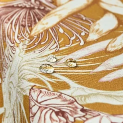 Nappe rectangulaire coton enduit (150 x 350 cm) Granada Jaune moutarde